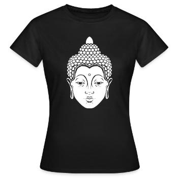 Buddha Buddhist - Frauen T-Shirt - Schwarz - Vorne - AI Model Female 172 dark (172cm)