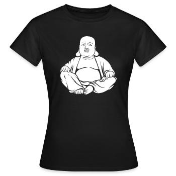 Buddha Buddhist - Frauen T-Shirt - Schwarz - Vorne - AI Model Female 172 dark (172cm)
