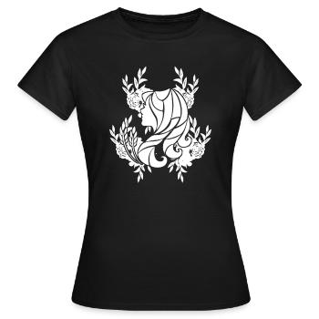 Sternzeichen Jungfrau Symbol - Frauen T-Shirt - Schwarz - Vorne - AI Model Female 172 dark (172cm)