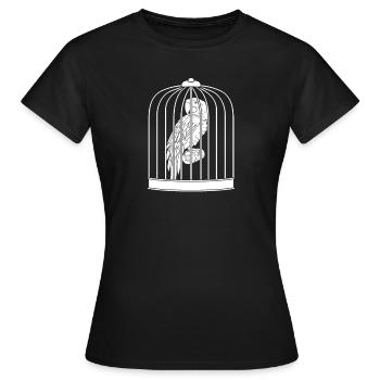 Cage de perroquet - T-shirt Femme - noir - Devant - AI Model Female 172 dark (172cm)