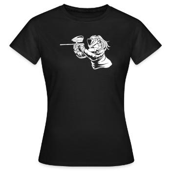 Paintball (Paintball) - T-shirt Femme - noir - Devant - AI Model Female 172 dark (172cm)