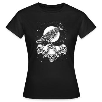 Gothic Crow - Women's T-Shirt - black - Front - AI Model Female 172 dark (172cm)