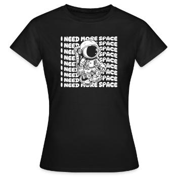 Astronaute, Astronaute, Cosmonaute - T-shirt Femme - noir - Devant - AI Model Female 172 dark (172cm)