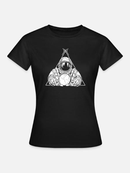 Astronaut Raumfahrer Kosmonaut - Frauen T-Shirt - Schwarz