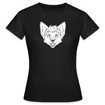 Furry Fandom Fursuits Fox - Women's T-Shirt - black - Front - AI Model Female 172 dark (172cm)
