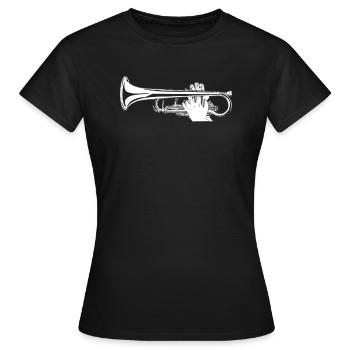 Fanfare de cornet - T-shirt Femme - noir - Devant - AI Model Female 172 dark (172cm)