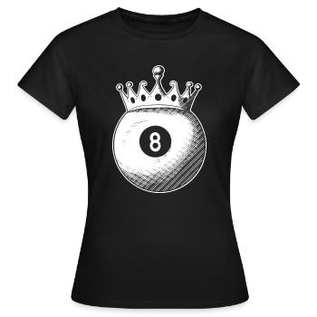 Billard - Frauen T-Shirt - Schwarz - Vorne - AI Model Female 172 dark (172cm)