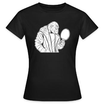 Tischtennis Pingpong - Frauen T-Shirt - Schwarz - Vorne - AI Model Female 172 dark (172cm)
