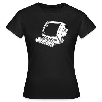 Web Developer Web Developer Computer - Women's T-Shirt - black - Front - AI Model Female 172 dark (172cm)