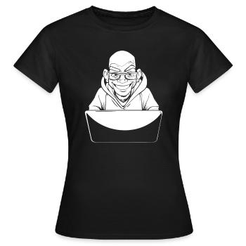 Web Developer Web Developer - Women's T-Shirt - black - Front - AI Model Female 172 dark (172cm)