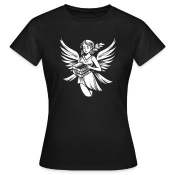 Livre rat de bibliothèque rat de bibliothèque fée - T-shirt Femme - noir - Devant - AI Model Female 172 dark (172cm)
