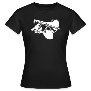 Trombone de fanfare - T-shirt Femme - noir - Devant - AI Model Female 172 dark (172cm)