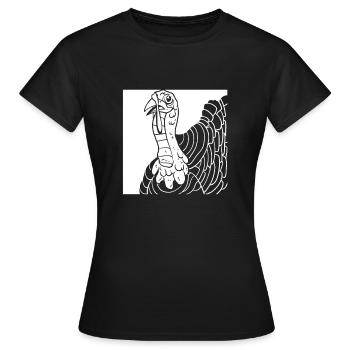 Trèfle de Thanksgiving - T-shirt Femme - noir - Devant - AI Model Female 172 dark (172cm)