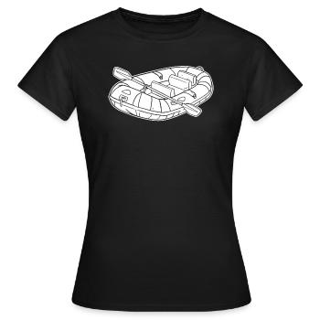 Rafting - Frauen T-Shirt - Schwarz - Vorne - AI Model Female 172 dark (172cm)