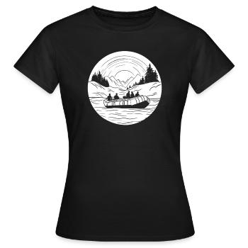 rafting - T-shirt Femme - noir - Devant - AI Model Female 172 dark (172cm)