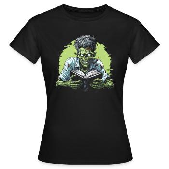 Rat de bibliothèque rat de bibliothèque zombie - T-shirt Femme - noir - Devant - AI Model Female 172 dark (172cm)