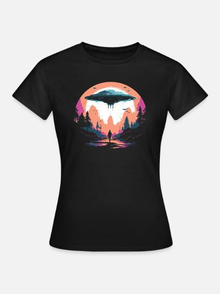 Alien Außerirdischer - Frauen T-Shirt - Schwarz