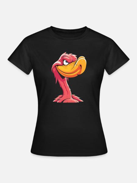 Flamingo Witzig - Frauen T-Shirt - Schwarz