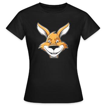 Kangourou souriant - T-shirt Femme - noir - Devant - AI Model Female 172 dark (172cm)