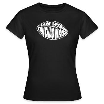 American Football Funny - Women's T-Shirt - black - Front - AI Model Female 172 dark (172cm)
