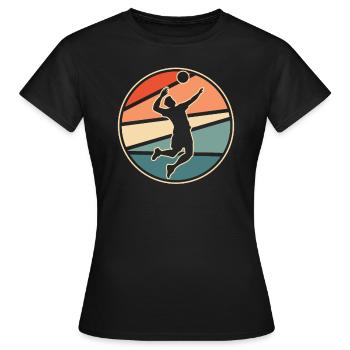 Volley-ball Joueurs de volley-ball - T-shirt Femme - noir - Devant - AI Model Female 172 dark (172cm)