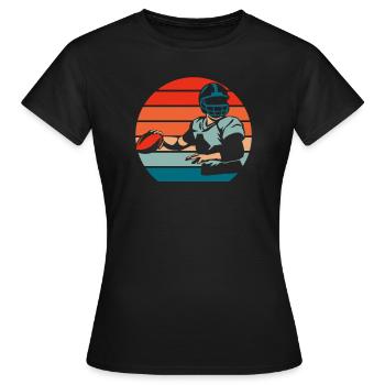 Football américain - T-shirt Femme - noir - Devant - AI Model Female 172 dark (172cm)