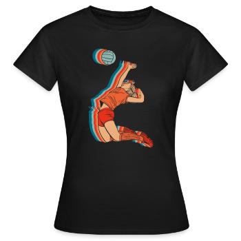 Volley-ball Volley-ball - T-shirt Femme - noir - Devant - AI Model Female 172 dark (172cm)