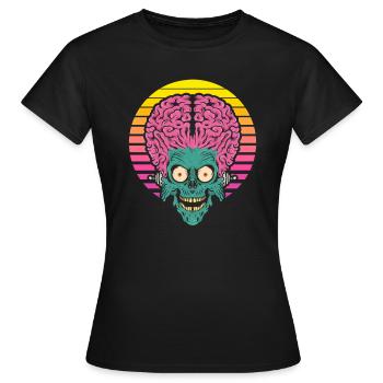 Alien Alien Brain - Women's T-Shirt - black - Front - AI Model Female 172 dark (172cm)