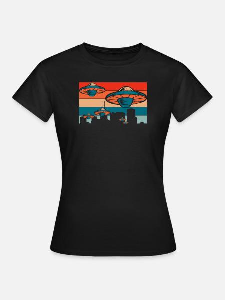 Alien Außerirdischer - Frauen T-Shirt - Schwarz