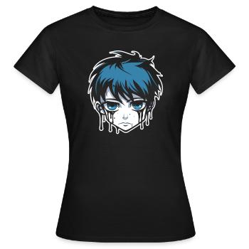 Emo Gothique - T-shirt Femme - noir - Devant - AI Model Female 172 dark (172cm)