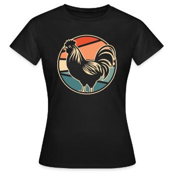Chicken Hen - Women's T-Shirt - black - Front - AI Model Female 172 dark (172cm)