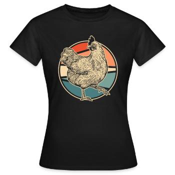 Huhn Henne - Frauen T-Shirt - Schwarz - Vorne - AI Model Female 172 dark (172cm)