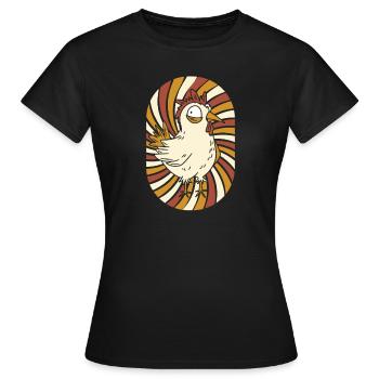Chicken Hen - Women's T-Shirt - black - Front - AI Model Female 172 dark (172cm)