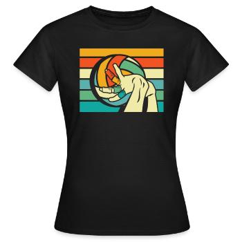 Volley-ball Volley-ball - T-shirt Femme - noir - Devant - AI Model Female 172 dark (172cm)