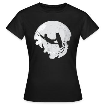 Kitesurfer Kitesurf Kitesurf Kitesurf Lune - T-shirt Femme - noir - Devant - AI Model Female 172 dark (172cm)