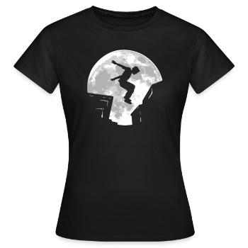 Parkour Mond - Frauen T-Shirt - Schwarz - Vorne - AI Model Female 172 dark (172cm)