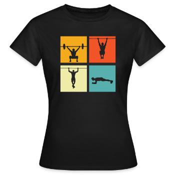 Fitness - Women's T-Shirt - black - Front - AI Model Female 172 dark (172cm)
