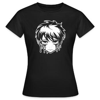 Emo Gothic - Women's T-Shirt - black - Front - AI Model Female 172 dark (172cm)