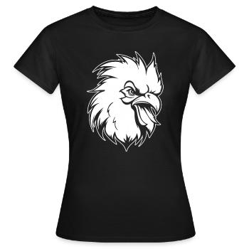 Huhn Henne - Frauen T-Shirt - Schwarz - Vorne - AI Model Female 172 dark (172cm)
