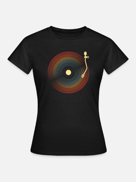 Verzamelaar van vinylplaten - Vrouwen T-shirt - zwart