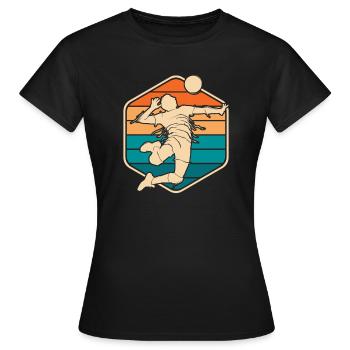 Volley-ball Volley-ball - T-shirt Femme - noir - Devant - AI Model Female 172 dark (172cm)
