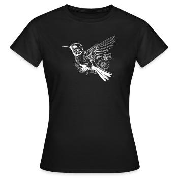 Kolibri Strichzeichnungen - Frauen T-Shirt - Schwarz - Vorne - AI Model Female 172 dark (172cm)