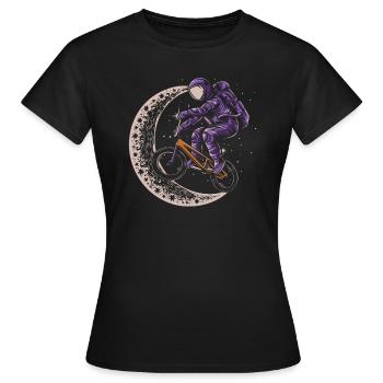 Bmx Bmx Biker Demi-Lune Astronaute - T-shirt Femme - noir - Devant - AI Model Female 172 dark (172cm)