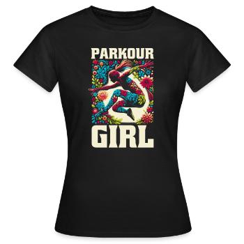 Parkour Parkour Girl - Frauen T-Shirt - Schwarz - Vorne - AI Model Female 172 dark (172cm)