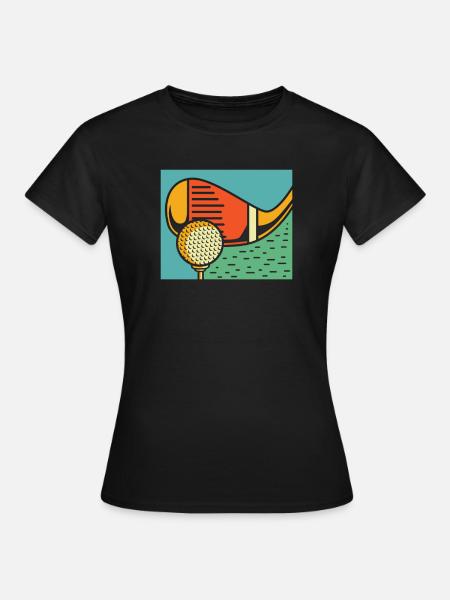 Golf Golfer Golfen - Frauen T-Shirt - Schwarz