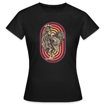 Huhn Henne - Frauen T-Shirt - Schwarz - Vorne - AI Model Female 172 dark (172cm)