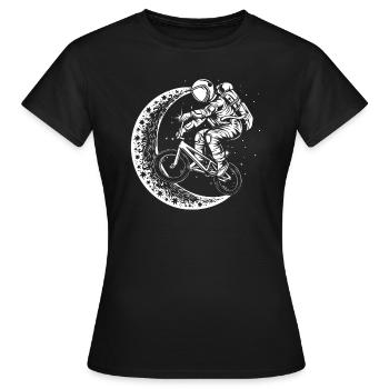 Bmx Bmx Biker Demi-Lune Astronaute - T-shirt Femme - noir - Devant - AI Model Female 172 dark (172cm)