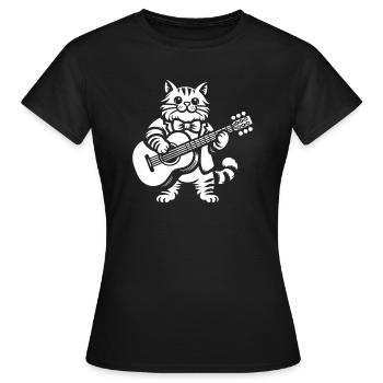Acoustic Guitar - Women's T-Shirt - black - Front - AI Model Female 172 dark (172cm)