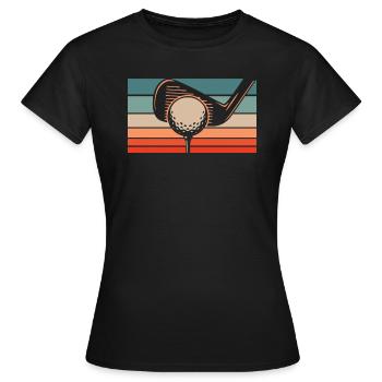 Golf Golfer Golfen - Frauen T-Shirt - Schwarz - Vorne - AI Model Female 172 dark (172cm)