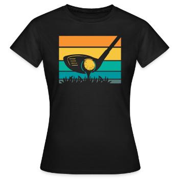 Golf Golfer Golfen - Frauen T-Shirt - Schwarz - Vorne - AI Model Female 172 dark (172cm)